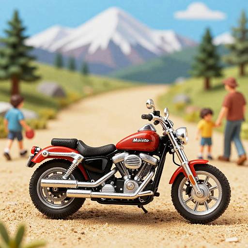 Miniature Harley on Rocky Trail