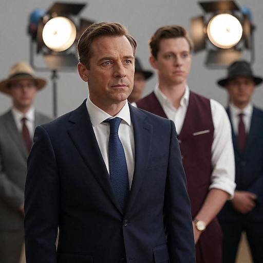 Film Set: Two Men in Focus