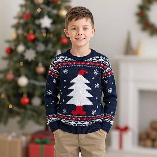 Festive Christmas Sweater Portrait