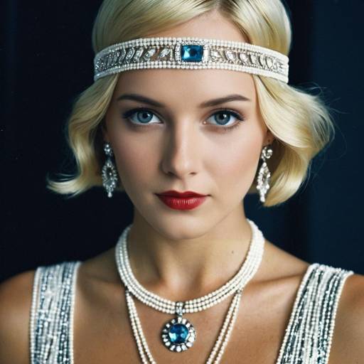 Elegant Solo Flapper Girl in White