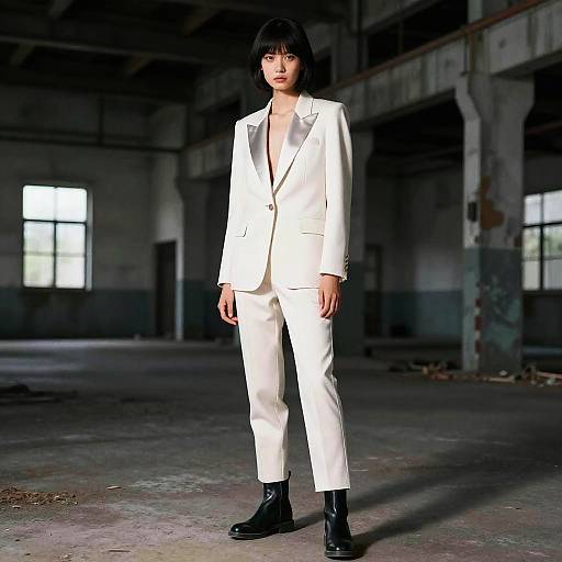 Androgynous Ear-Length Bob Fashion Editorial