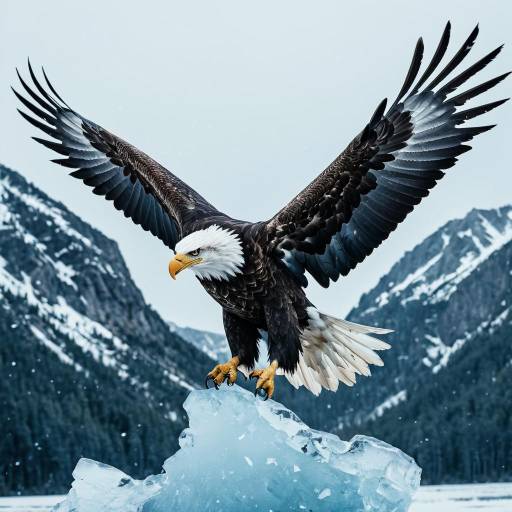 Futuristic Bald Eagle Emblem Design Futuristic Bald Eagle Emblem Design