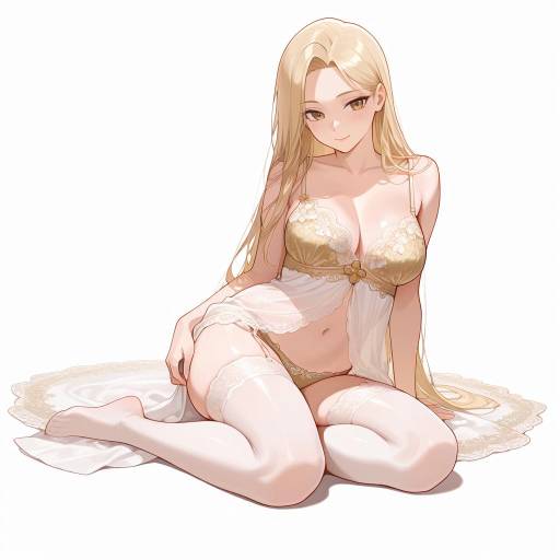 Serene Beauty in Delicate Lingerie Serene Beauty in Delicate Lingerie