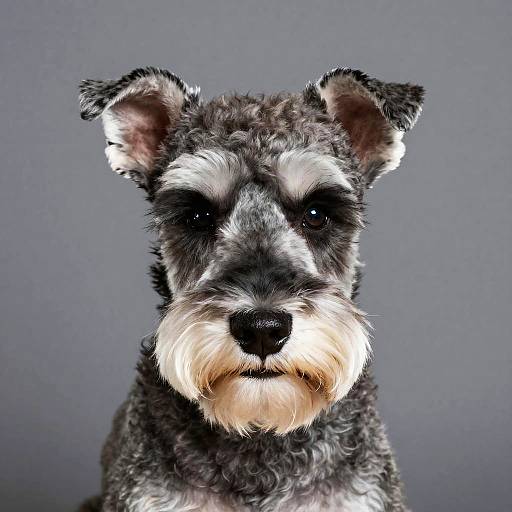 Hyper-Realistic Bald Schnauzer Portrait