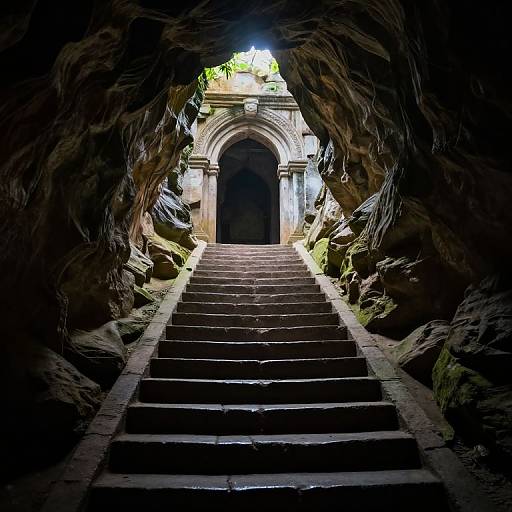 Ethereal Staircase in Cavern