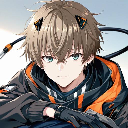 Illustration of Alban knox, nijisanji in the style of Agahari