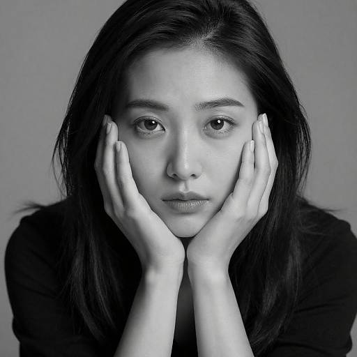 Intense Monochrome Portrait of a Woman