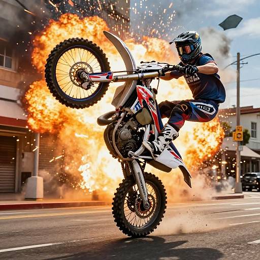 Cryptocurrency Motocross Action Poster