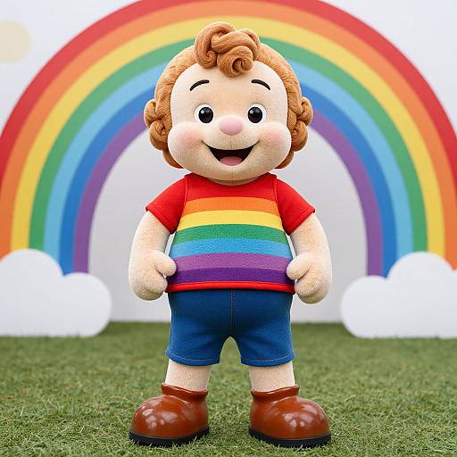 Rainbow Brite Adult in Rainbow Outfit