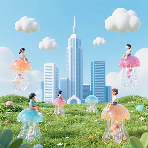 Whimsical Floating Meadow Adventure