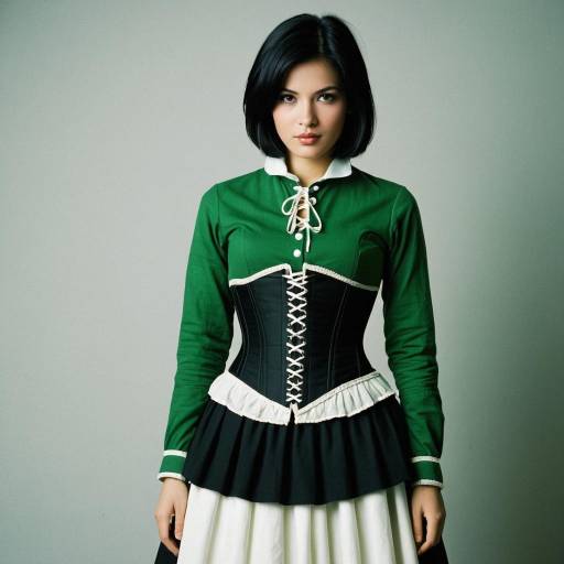 Realistic Basque Clothing Portrait of a Girl
