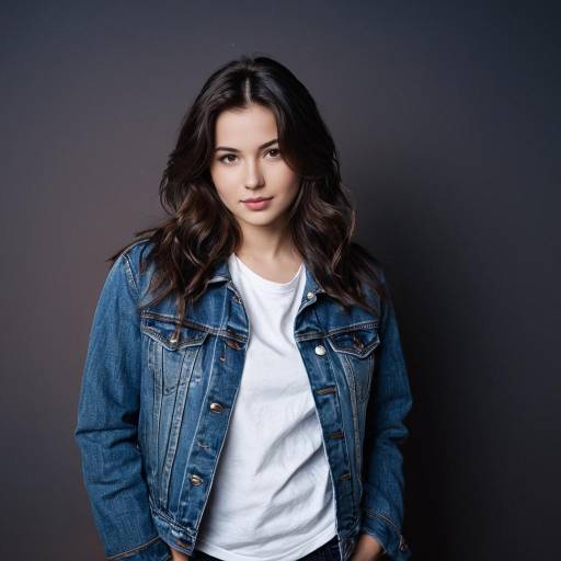 Young Woman in Denim Jacket