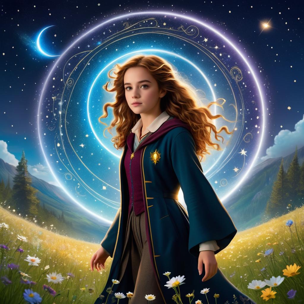 Celestial Hermione in a Dreamy Meadow