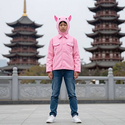 Pink Worm Costume by Pagoda