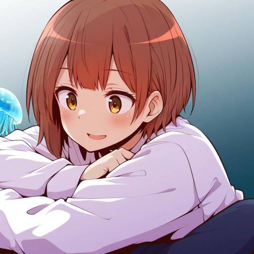 Anime Girl with Jellyfish