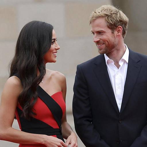 Smiling Couple Portrait with Blurred Background