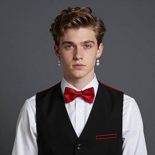Victorian Elegance: Young Man Portrait