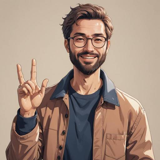 Warm Anime Portrait of a Friendly Man
