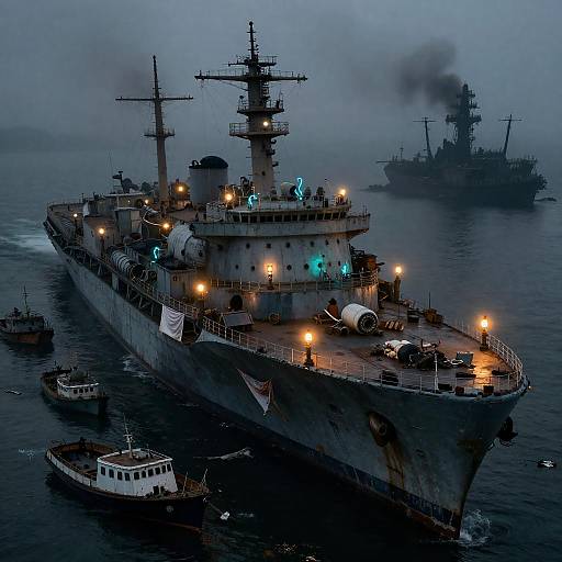 Derelict Aircraft Carrier Floating City