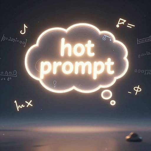 Thought-Inspired Floating Equation Scene