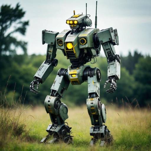 Post-Apocalyptic Robot in Blurry Field