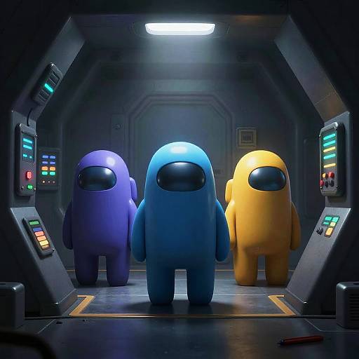 Suspenseful Among Us Airlock Scene