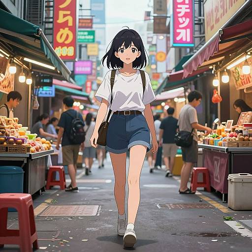 Faye Valentine in Neon Market Street