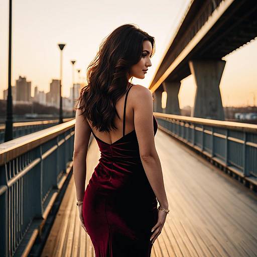 Cinematic Fashion Portrait at Golden Hour