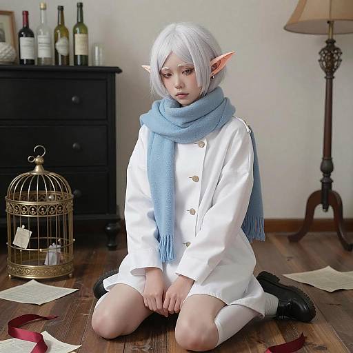 Elf Girl in Winter Attire