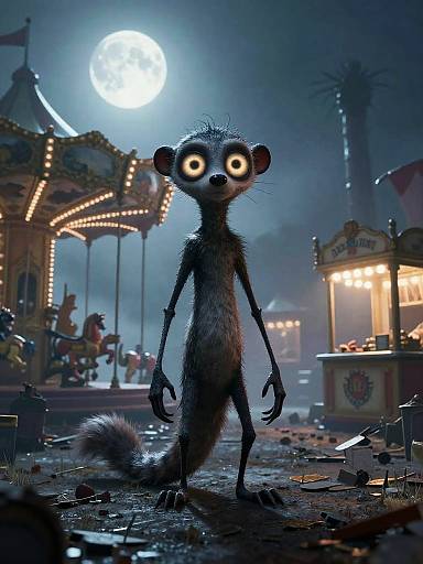 Spooky Weasel in Ruined Carnival