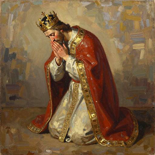 Solemn Monarch Oil Painting