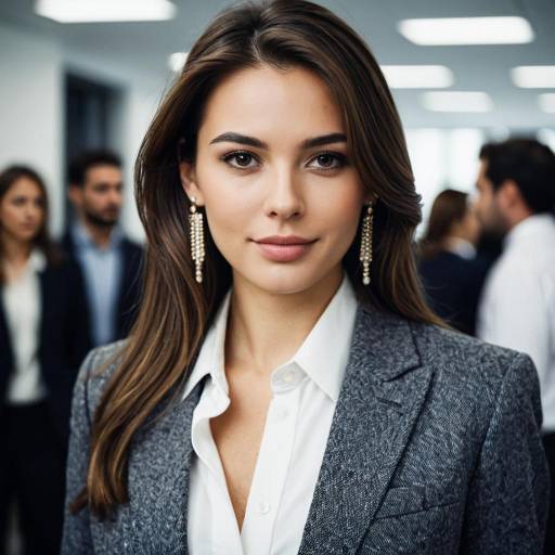 Fashionable Woman in Formal Trouser Suit