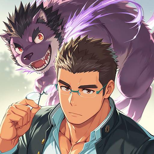Illustration of Motoori shiro, tokyo afterschool summoners in the style of Michairu