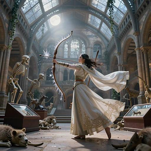 Ethereal Archer in Abandoned Museum