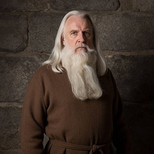 Elderly Medieval Man with Long Beard