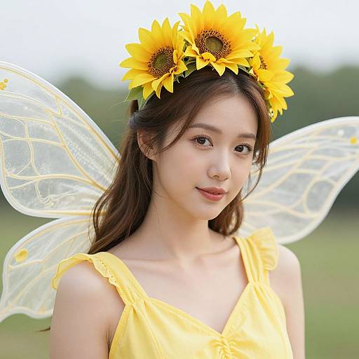 Sun Fairy Costume Close-Up