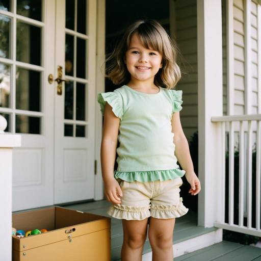 Smiling Toddler Girl on Porch
