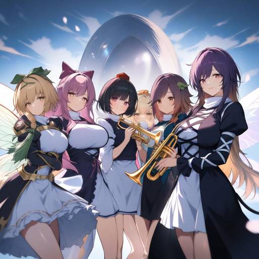 Enchanting Group of Winged Girls