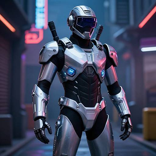 Ultra-Realistic Cyborg Exoskeleton Suit