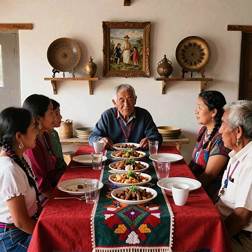 Family Traditions at Rustic Meal