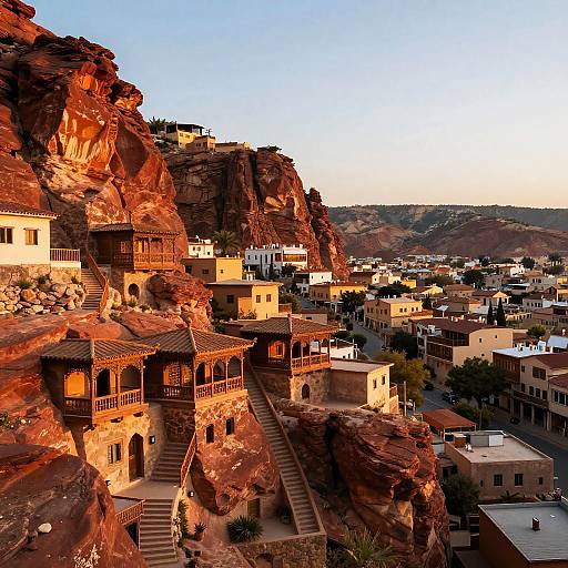 Red Rock Urban Cliffside Architecture