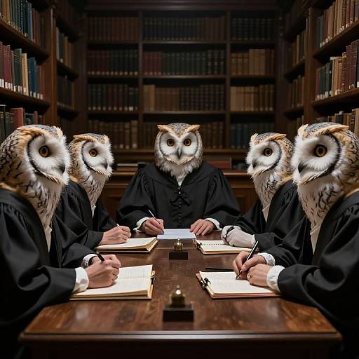 Owls Debating Time Travel Ethics