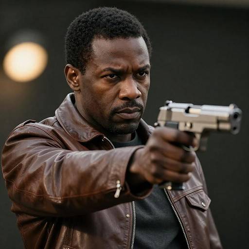 Intense Portrait of a Determined Man