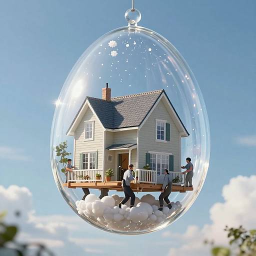 Skyborne House Transport in Glass Capsules