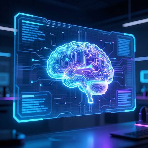 Futuristic Cyberpunk AI Interface