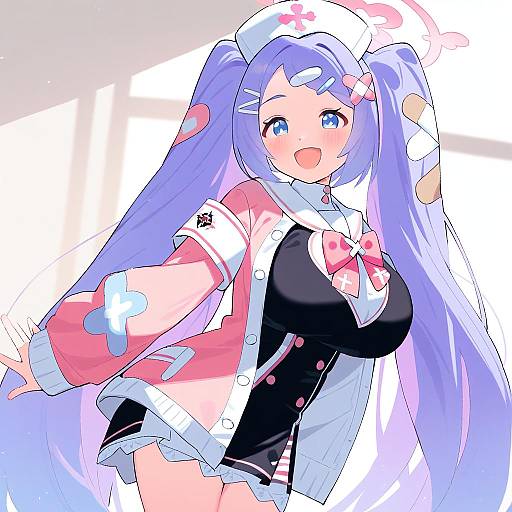 Illustration of Hanae (blue archive), blue archive in the style of Tonarikeru