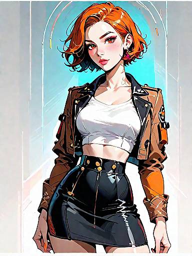 Stylish Woman in Edgy Autumn Fashion