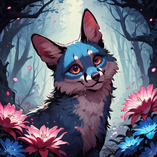 Mythical Fox Spirit in Enchanted Forest