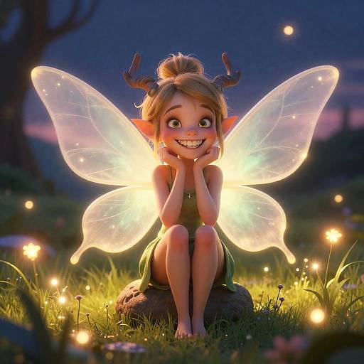 Whimsical Fairy in Enchanted Meadow