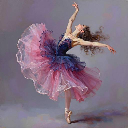 Exquisite Ballerina in Ruffled Tutu Dance